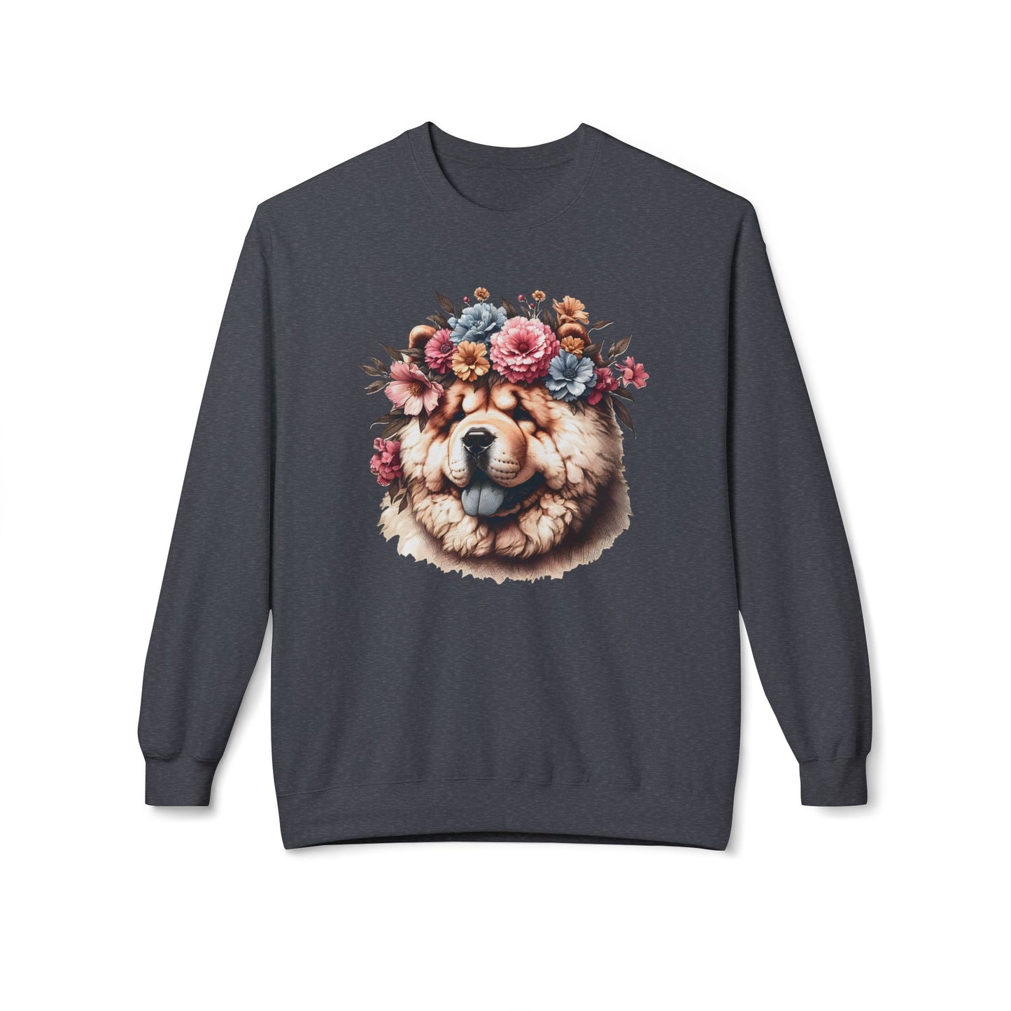 Vintage Floral Chow Chow Portrait Sweatshirt