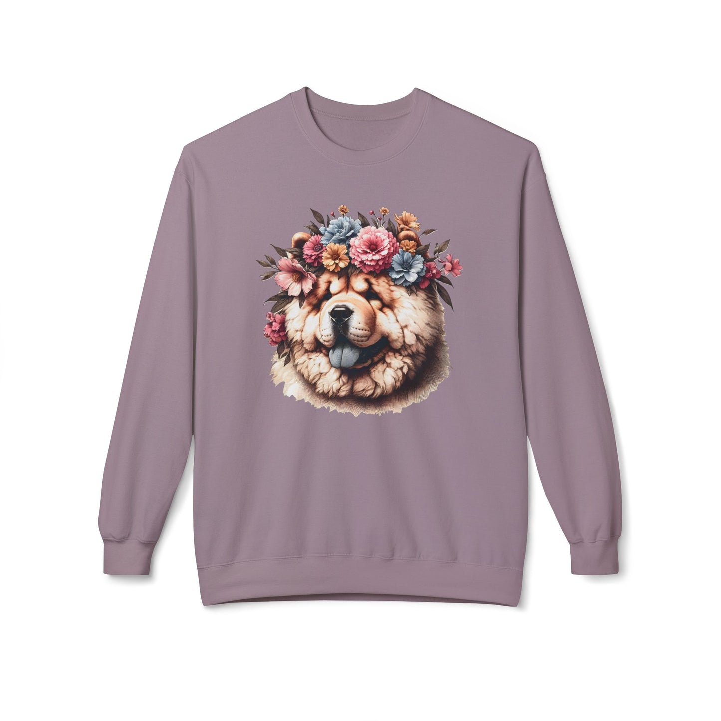 Vintage Floral Chow Chow Portrait Sweatshirt