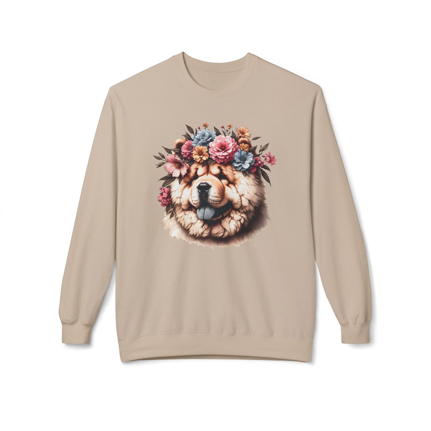 Vintage Floral Chow Chow Portrait Sweatshirt