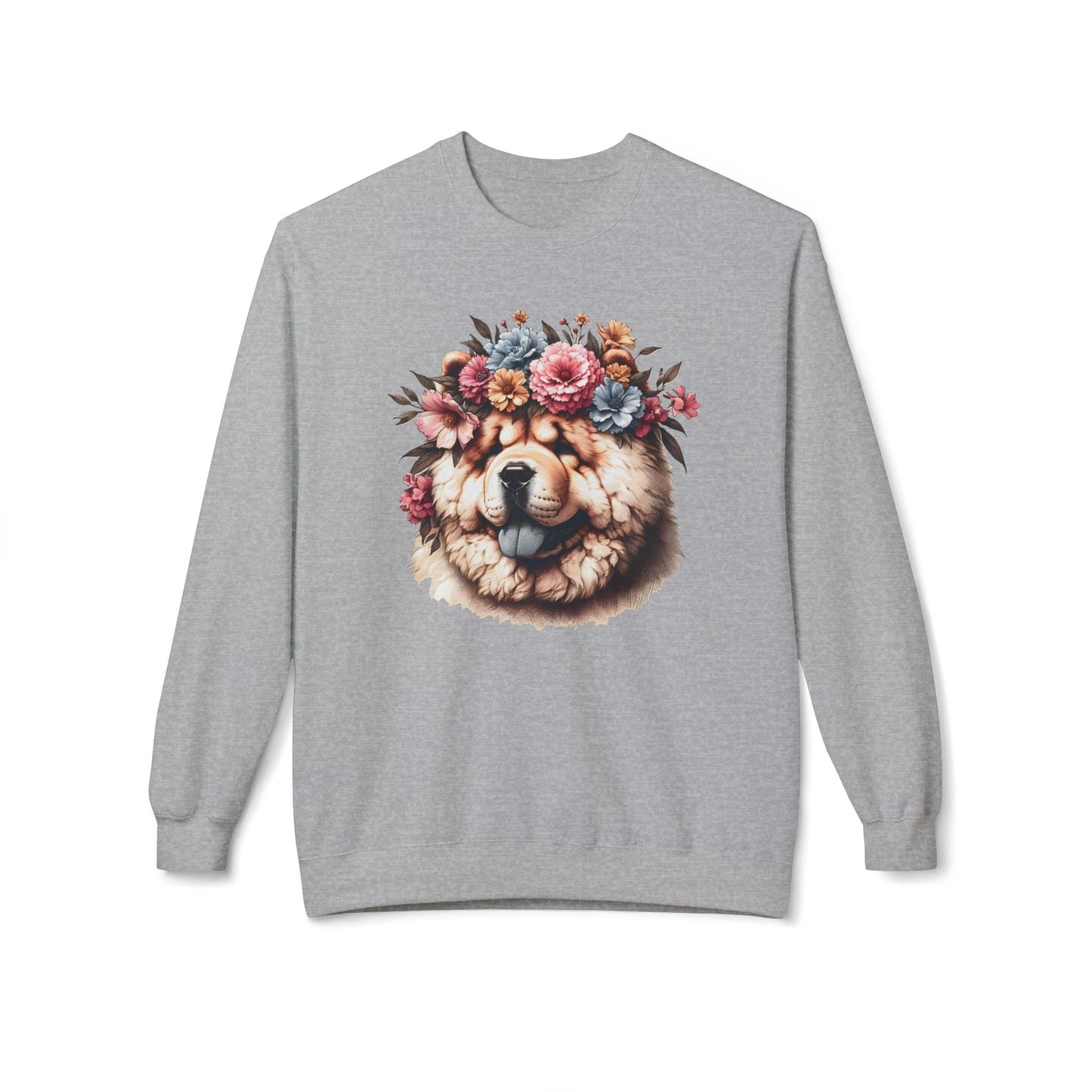 Vintage Floral Chow Chow Portrait Sweatshirt